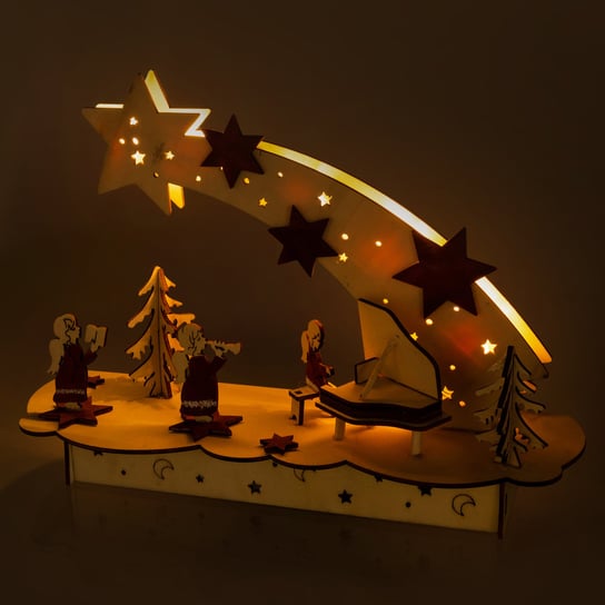 Dekoracja świąteczna, podświetlana - muzykanci, 5 LED FAST