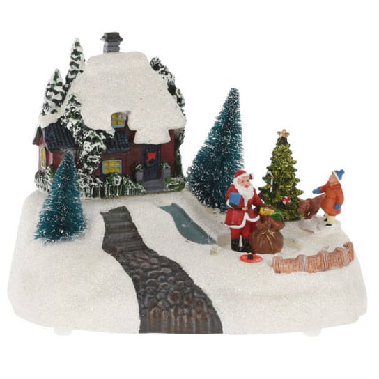 Dekoracja świąteczna  Zimowy domek na wzgórzu, 20 x 14 x 14,5 cm EH Excellent Houseware