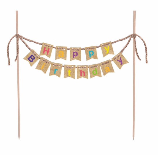 Dekoracja tortu Happy Birthday - Kraft Balloons Arpex