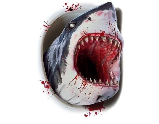 Dekoracja Wc Zabójczy Rekin Krwiożerczy Halloween ABC