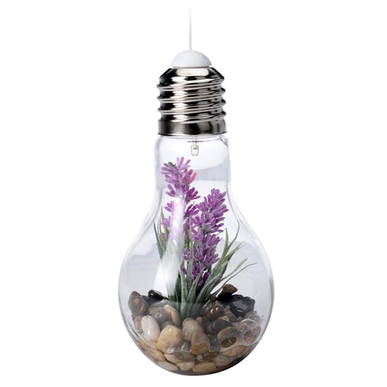 Dekoracja z kwiatami-lampa LED, HOME STYLING COLLECTION, zielona, 19x9 cm Home Styling Collection