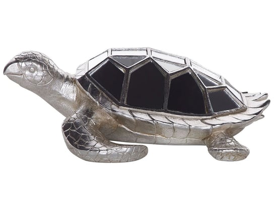 Dekoracja żółw z lustrami BELIANI Tortoise, srebrny, 13 cm Beliani