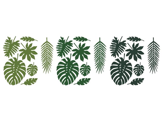 Dekoracje Aloha - Liście tropikalne, mix, 21 sztuk PartyDeco