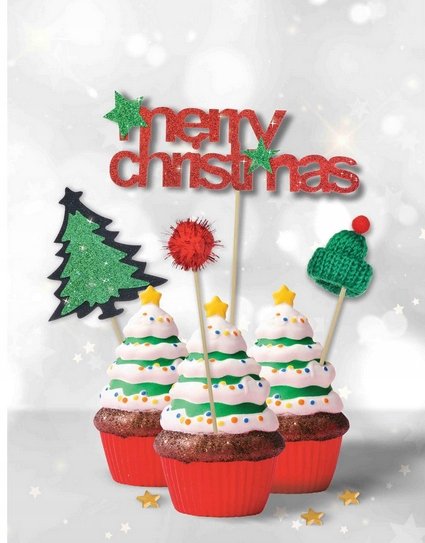 Dekoracje Ciasta Babeczki Merry Christmas Arpex