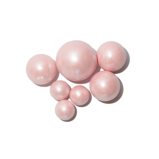 Dekoracje czekoladowe Sfery kule perłowe różowe zestaw 7 szt Slado
