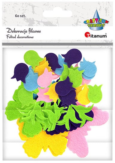 Dekoracje Filcowe Wiosna (Tulipany) 60Szt., Craft-Fun Titanum