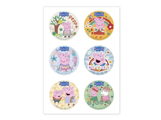 Dekoracje na muffiny babeczki Świnka Peppa Dekora
