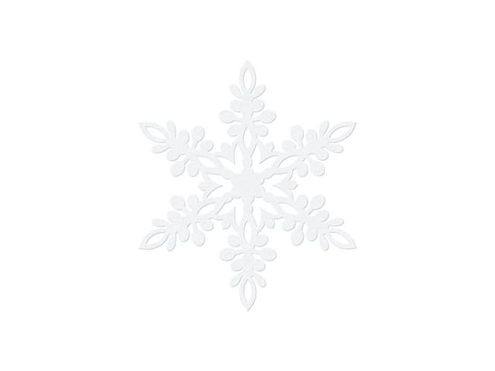 Dekoracje papierowe, Śnieżynka, biały, 9 cm, 10 sztuk PartyDeco