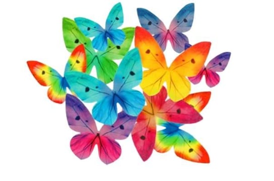 Dekoracje Waflowe Motyle Mix Kolorów 10 Szt. Inna marka