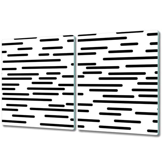 Dekoracyjna Deska Kuchenna ze Szkła - 2x 40x52 cm - Czarne przerywane linie Coloray