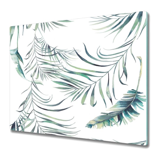 Dekoracyjna Deska Kuchenna ze Szkła 60x52 cm - Liście jak pióra Coloray