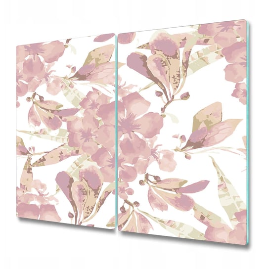 Dekoracyjna Deska Kuchenna ze Szkła - Hibiskus blady róż - 2x30x52 cm Coloray