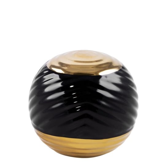 Dekoracyjna Kula Ceramiczna Elif 9X9X9 Czarna + Złota X2 Eurofirany