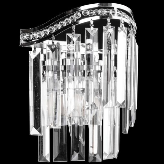Dekoracyjna LAMPA ścienna VEN K-E 1735/2 CR kryształowa OPRAWA crystal glamour kinkiet z kryształkami przezroczysty chrom VEN
