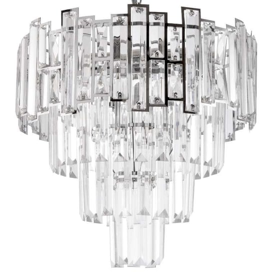 Dekoracyjna LAMPA wisząca VEN E1812/5 kryształowa OPRAWA glamour crystal zwis przezroczysty chrom VEN