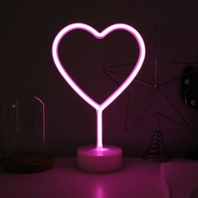 Dekoracyjna lampka neonowa LED- serce Hedo