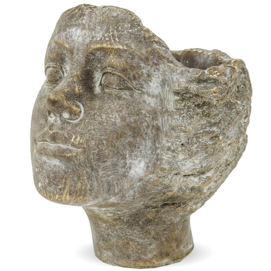 Dekoracyjna osłonka na doniczkę -  rzeźbiona głowa Glor Ø18 cm Duwen