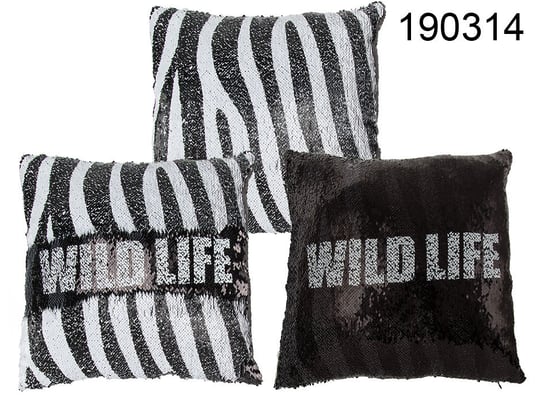 Dekoracyjna poduszka czarno-biała Wild Life Inna marka