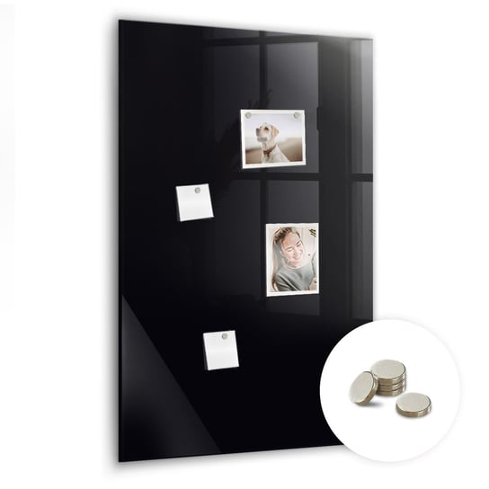 Dekoracyjna Tablica Magnetyczna - Kolor czarny - 60x90 + magnesy Coloray