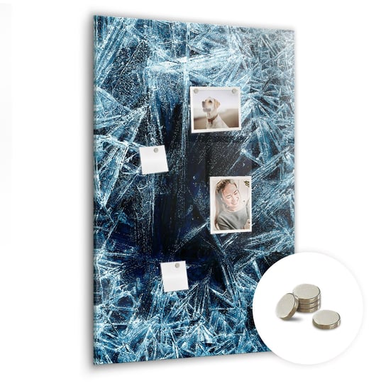 Dekoracyjna Tablica Magnetyczna - Wzór Tafla lodu - 60x90 + magnesy Coloray