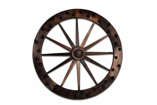 Dekoracyjne koło od wozu, brązowe, 90x35 cm Garthen