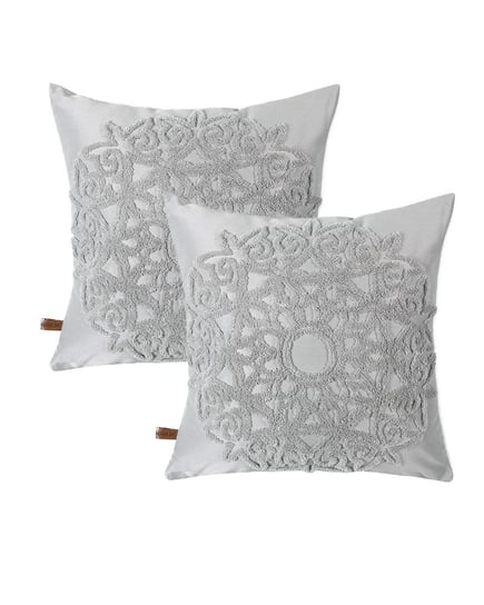 Dekoracyjne poszewki 45x45cm 2 szt. PRETTY eleganckie i stylowe kolor szary Hamur Home