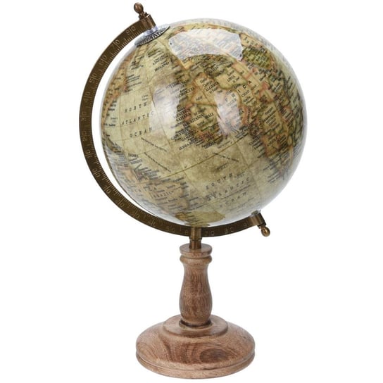 Dekoracyjny globus świata beżowy 38 cm H&S Decoration