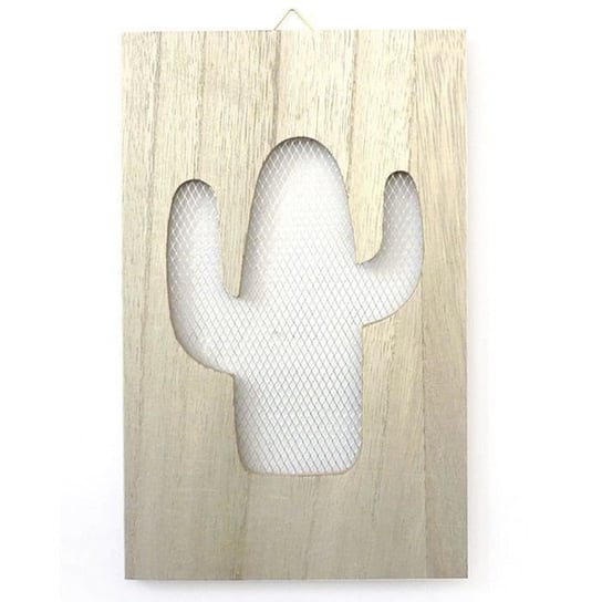 Dekoracyjny obraz do drewna z kaktusową siatką - 15 cm x 24 cm Inna marka