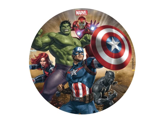 Dekoracyjny opłatek tortowy Avengers - 16 cm Dekora