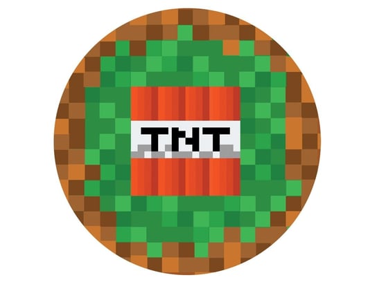 Dekoracyjny opłatek tortowy Piksele TNT - 20 cm SMAKOP
