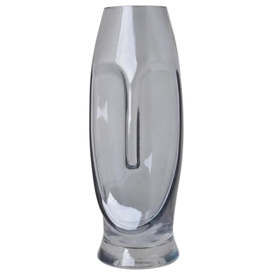 Dekoracyjny, szary wazon ze szkła Gessi 30 cm Duwen