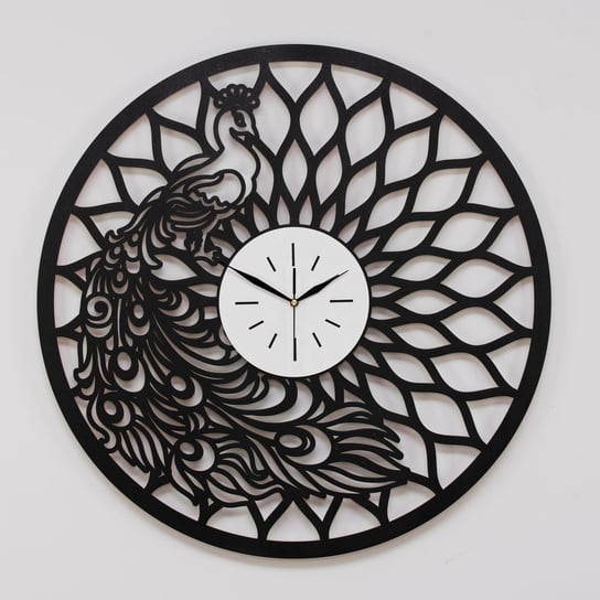 Dekoracyjny Zegar Ażurowy, Paw, Piękna Dekoracja L ( 60 X 60 Cm ) ORNAMENTI