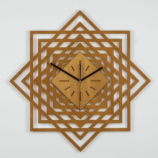 Dekoracyjny Zegar Ażurowy, Święta Geometria , Bejca L ( 60 X 60 Cm ) ORNAMENTI