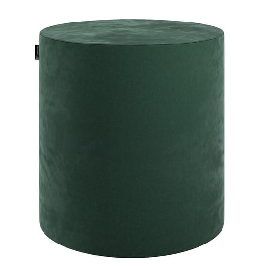 Dekoria, Puf Barrel Velvet, ciemny zielony,  40 cm Dekoria