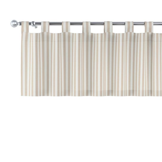Dekoria, Quadro, lamberkin na szelkach, beżowo-białe pasy (1,5cm), 130×40cm Dekoria