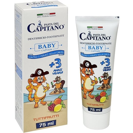 Del Capitano, pasta do zębów dla dzieci wieloowocowa 3+, 75 ml Del Capitano