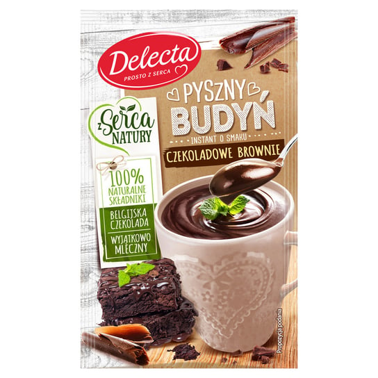 Delecta, budyń o smaku czekoladowego brownie, 43 g Delecta