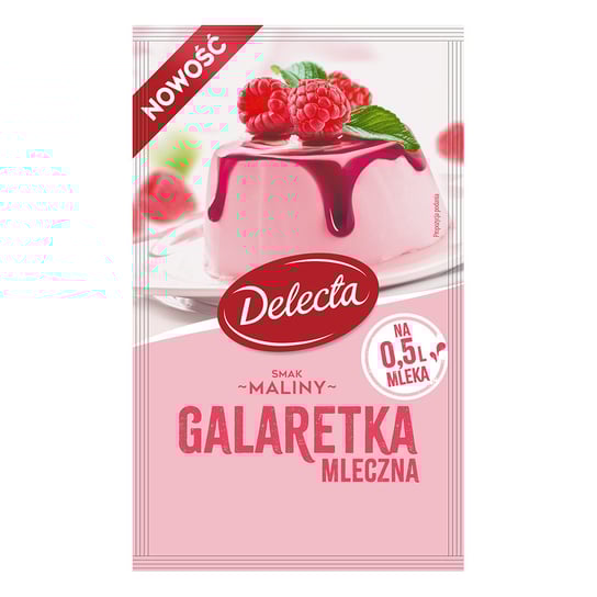 Delecta Galaretka Mleczna Smak Maliny 60 G Delecta