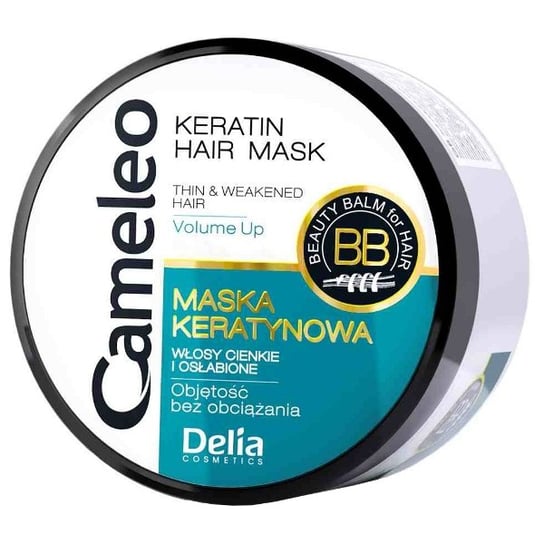Delia, Cameleo, maska keratynowa do włosów cienkich i osłabionych, 200 ml Delia