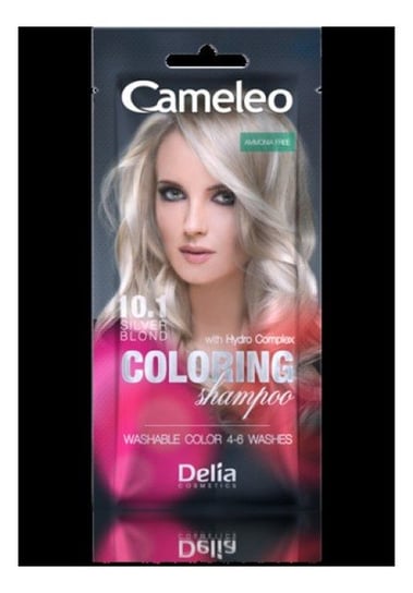 Delia, Cameleo, szampon koloryzujący 10.1 Srebrny Blond, 40 ml Delia