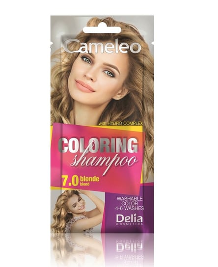 Delia, Cameleo, szampon koloryzujący 7.0 Blond, 40 ml Delia