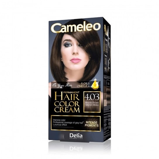 Delia Cosmetics, Cameleo Hair Color Cream, farba do włosów 4.03 Mocha Brown Delia