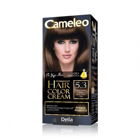 Delia Cosmetics, Cameleo Hair Color Cream, farba do włosów 5.3 Light Golden Brown Delia