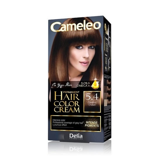 Delia Cosmetics, Cameleo Hair Color Cream, farba do włosów 5.4 Chestnut Delia
