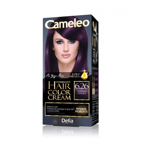 Delia Cosmetics, Cameleo Hair Color Cream, farba do włosów 6.26 Aubergine Delia