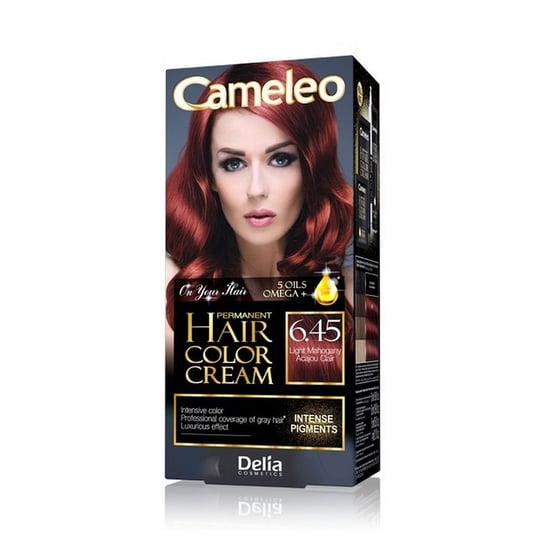 Delia Cosmetics, Cameleo Hair Color Cream, farba do włosów 6.45 Light Mahogany Delia