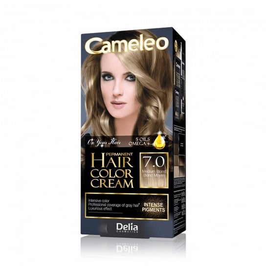 Delia Cosmetics, Cameleo Hair Color Cream, farba do włosów 7.0 Medium Blond Delia