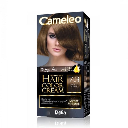 Delia Cosmetics, Cameleo Hair Color Cream, farba do włosów 7.3 Hazelnut Delia