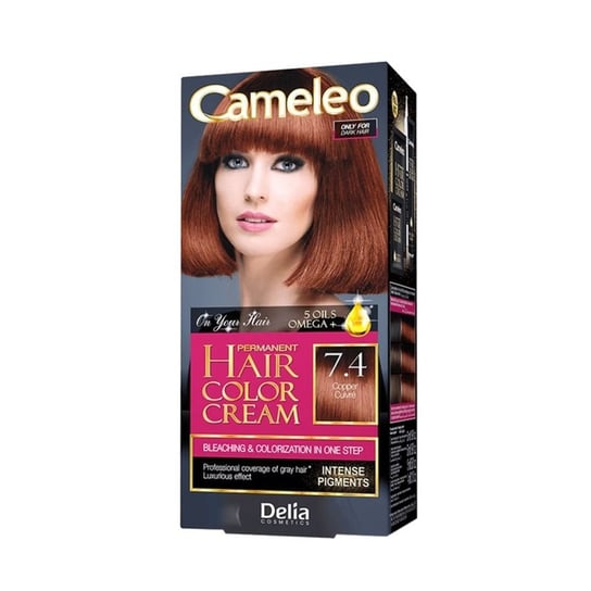 Delia Cosmetics, Cameleo Hair Color Cream, farba do włosów 7.4 Copper Delia