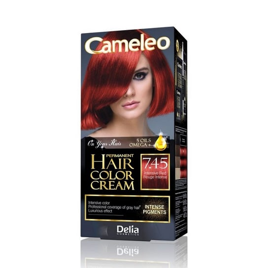 Delia Cosmetics, Cameleo Hair Color Cream, farba do włosów 7.45 Intensive Red Delia